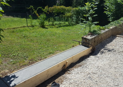 chantier muret jardin